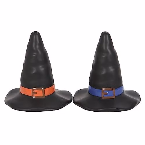 KDMD Witch Hat Salt and Pepper Shakers in Black Ceramic – 1
