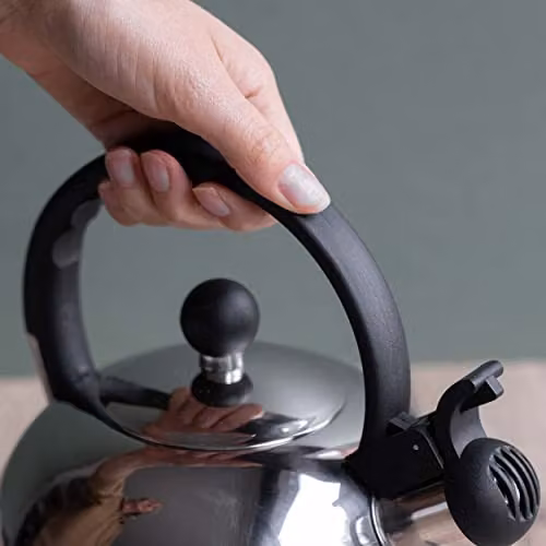 La Cafetiere Stainless Steel Whistling Kettle in Silver, W/D/H: 22.0 x 20.5 x 18.0 cm – 3