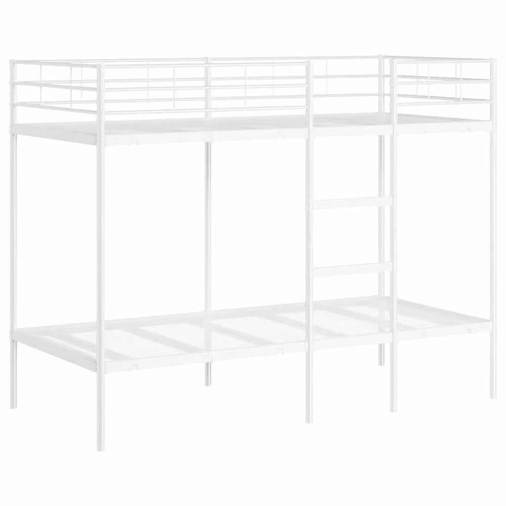 Berkfield Home Metal Bunk Bed in White, W/D/H: 90 x 200 cm – 2