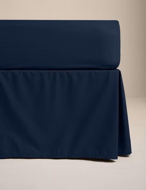 M&S Pure Egyptian Cotton Valance Sheet in Navy Blue
