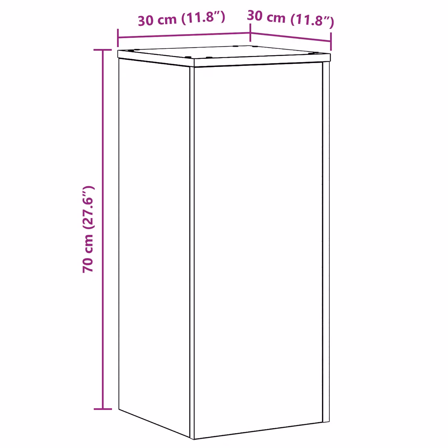Berkfield Home Set of 2 Minimalist Plant Stands in Black Oak, W/D/H: 30 x 30 x 70 cm – 4