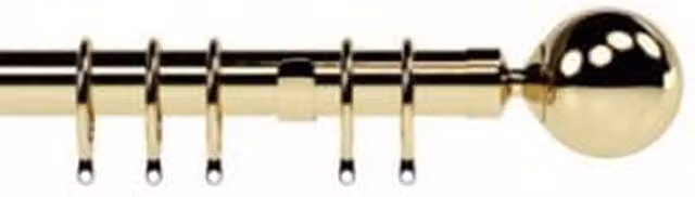 NewEdgeBlinds Gold Metal Curtain Pole Set, 150 cm