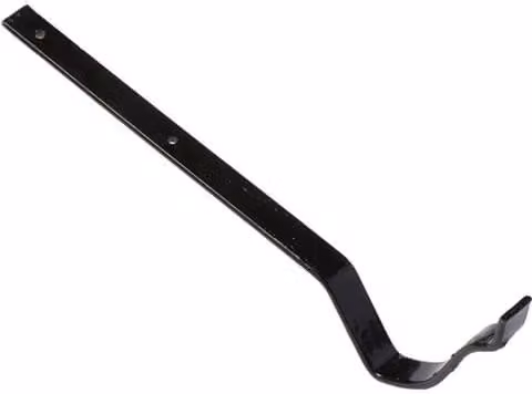 Hargreaves Premier Cast Iron Ogee Half Round Gutter Top Rafter Bracket, 115mm, Galvanised Black
