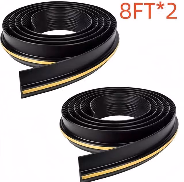 Nordara Garage Door Floor Threshold Weather Seal, Black, W: 1000 cm, D: 52 cm – 1