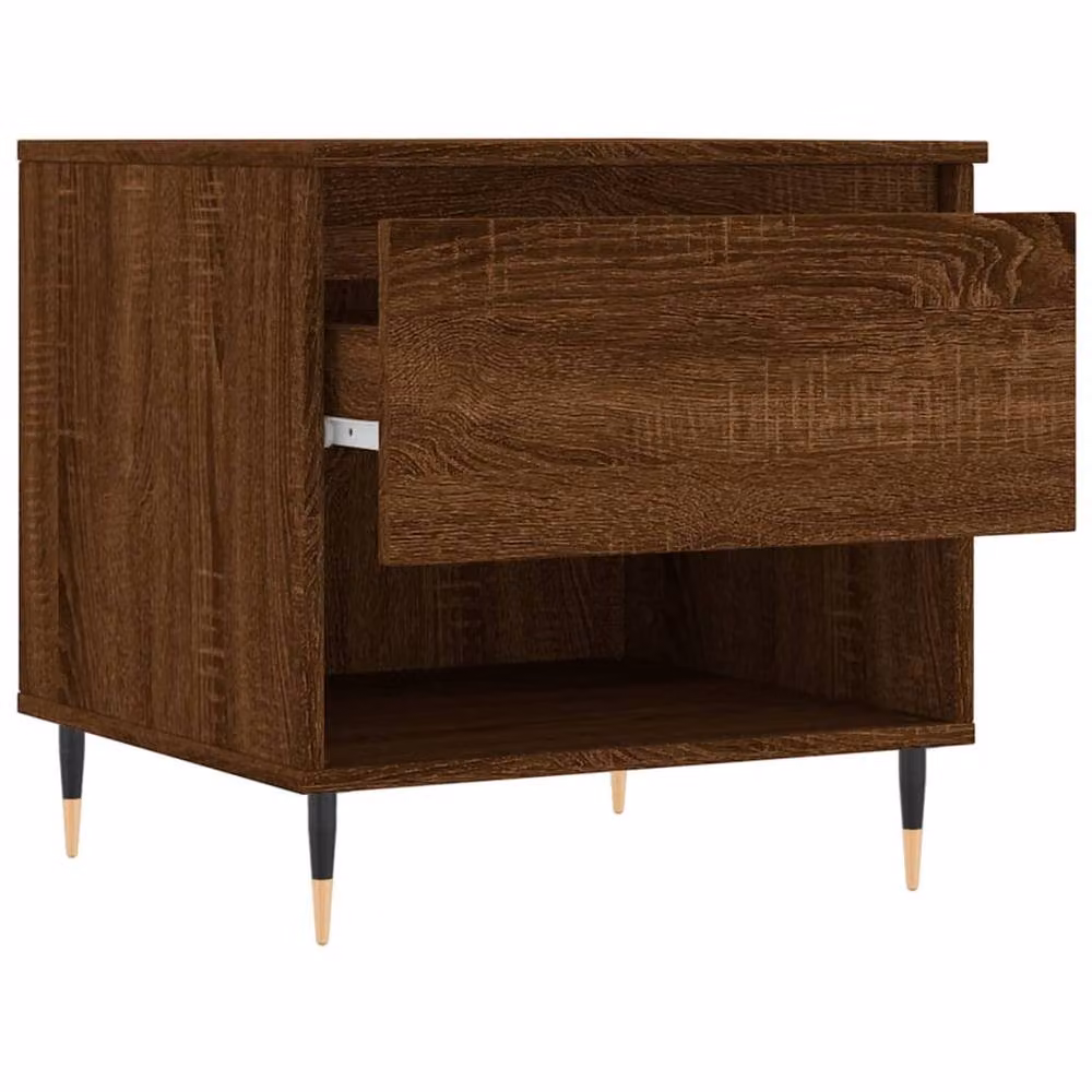 Berkfield Home Set of 2 Modern Brown Oak Nested Coffee Tables, W/D/H: 50 x 46 x 50 cm – 4