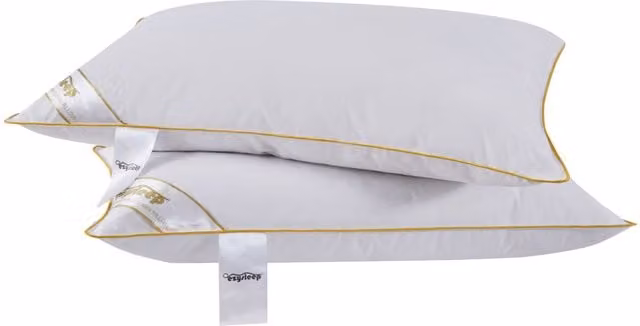Ezysleep Luxury White Goose Feather and Down Mix Pillow for Adults (Pack of 2)