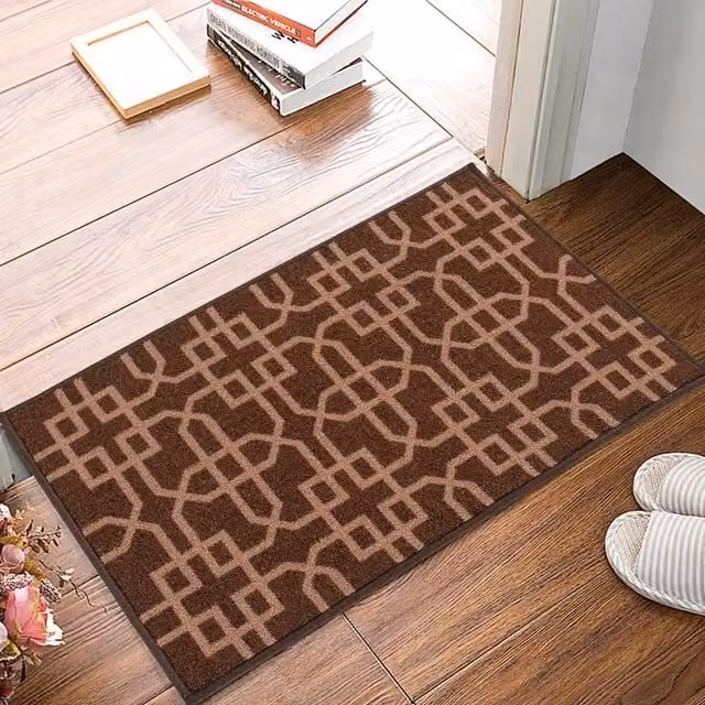 Smart Living Siam Heavy Duty Non Slip Hallway and Kitchen Door Mat, Brown, W: 80 cm, L: 150 cm