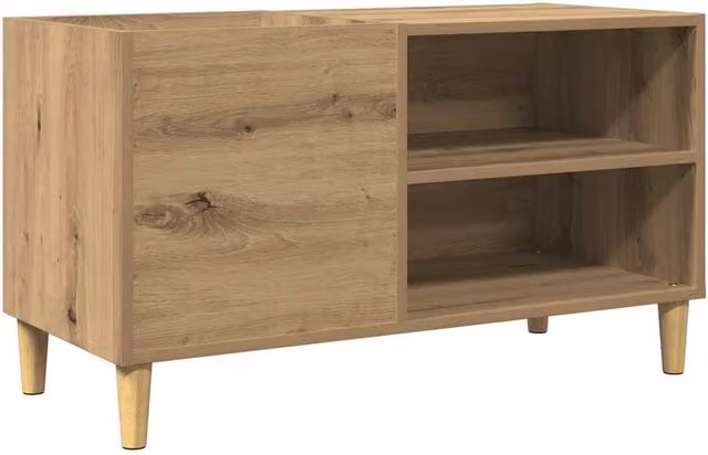 Berkfield Home Artisan Oak Record Cabinet, Brown, W: 84.5 cm, D: 48 cm, H: 38 cm