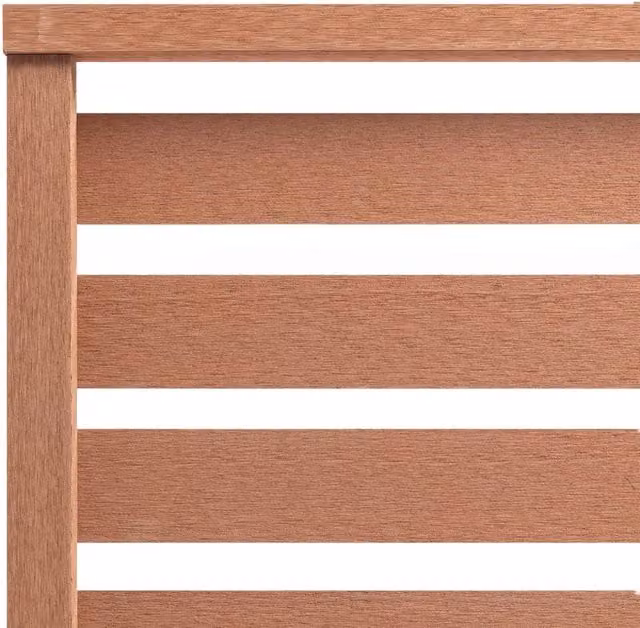 Berkfield Home Durable WPC and Steel Fence Panel, Brown, W: 180 cm, H: 180 cm