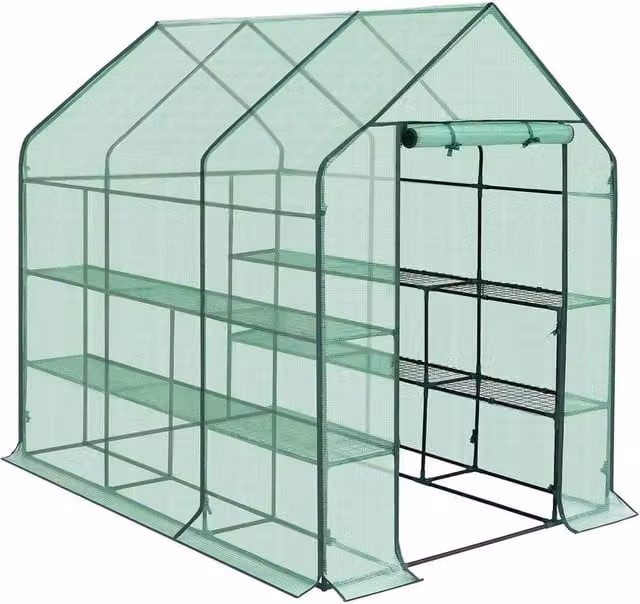 Kelvenix Walk in Polytunnel Greenhouse in Green, 0.6m2