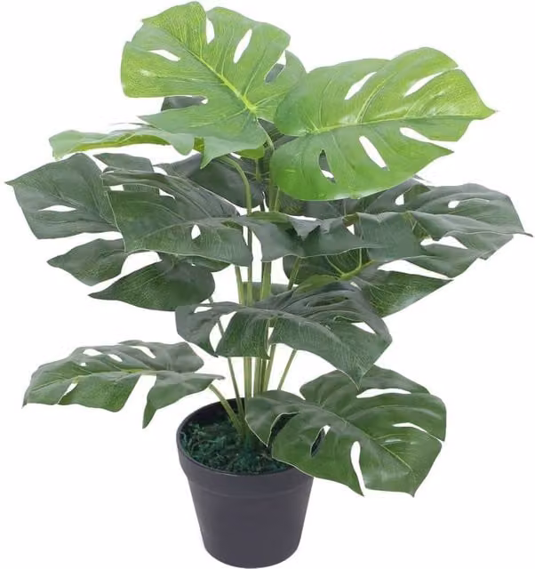 Berkfield Home Artificial Monstera Potted Plant, Green, Height: 45 cm