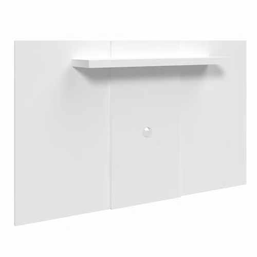 Core Products Lido TV Display Wall Panel in White with Adjustable Shelf – 1