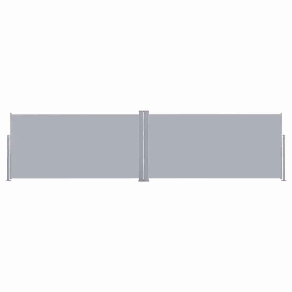 Berkfield Home Retractable Side Awning in Grey, W/H: 600 x 160 cm