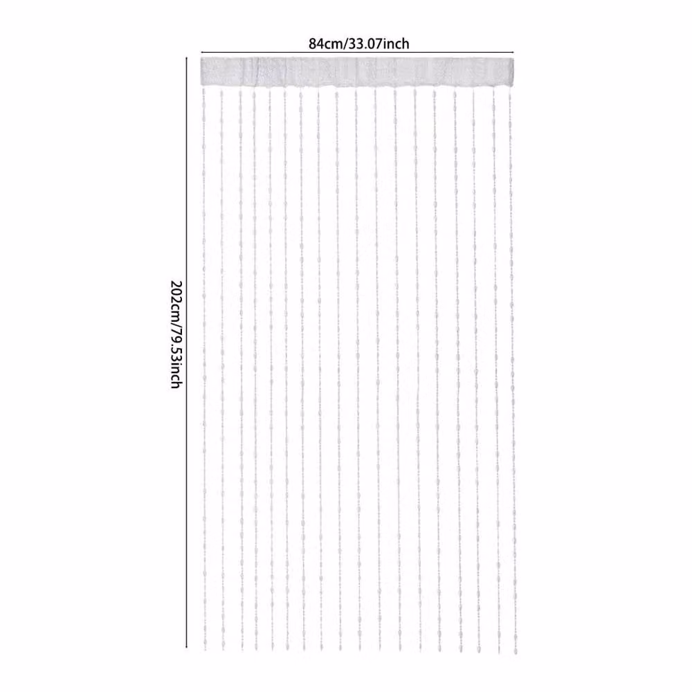 EONLION 2-Piece Acrylic Crystal Beaded Hanging Door Curtain Strings in Transparent, Height: 100 cm – 2