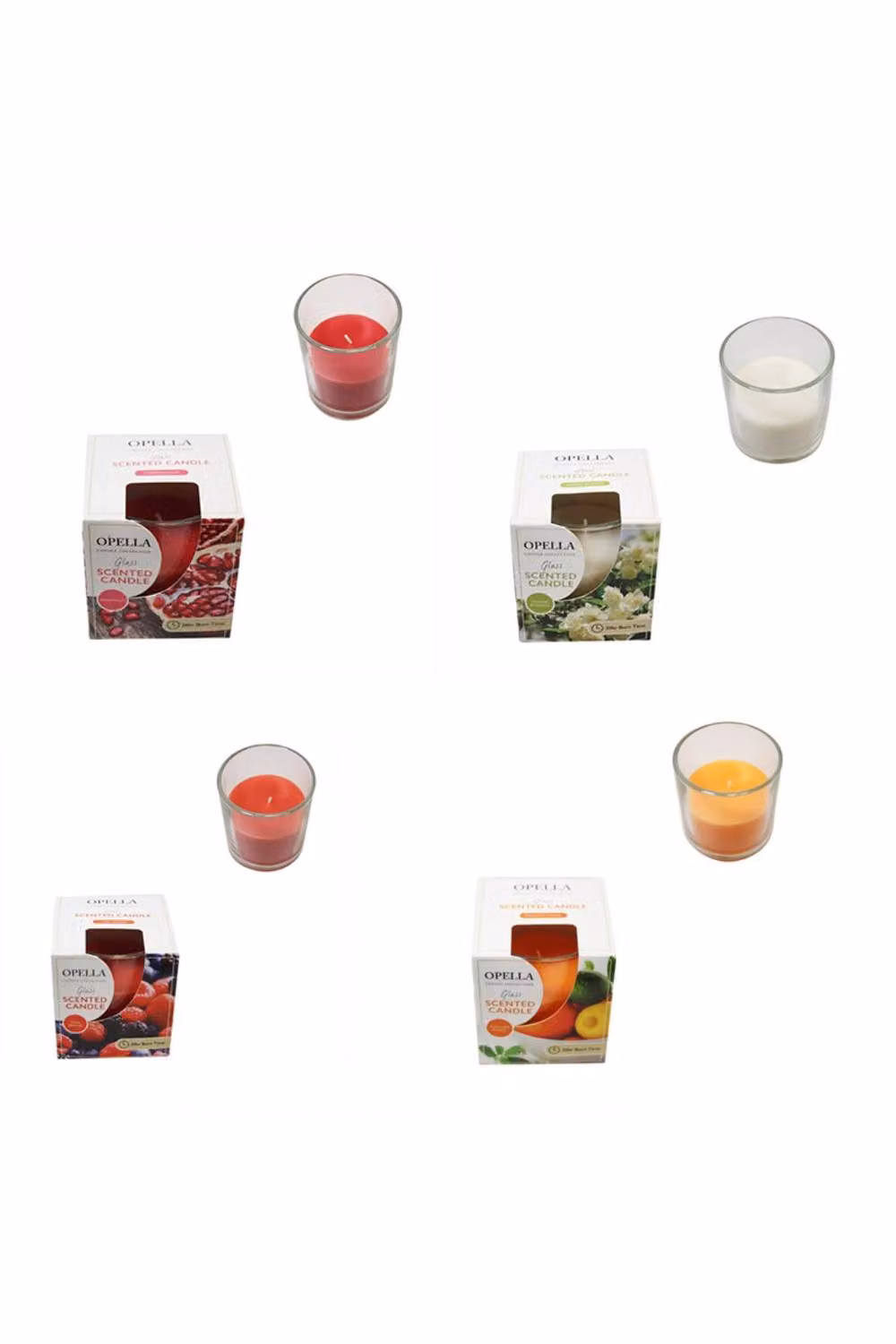 KDMD Jasmine Blossom Scented Votive Candle in a Multicolour Glass Jar – 4