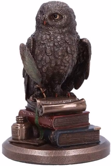 Nemesis Now An Owl's Tale Bronze Animal Figurine, Brown, Height: 14.5 cm