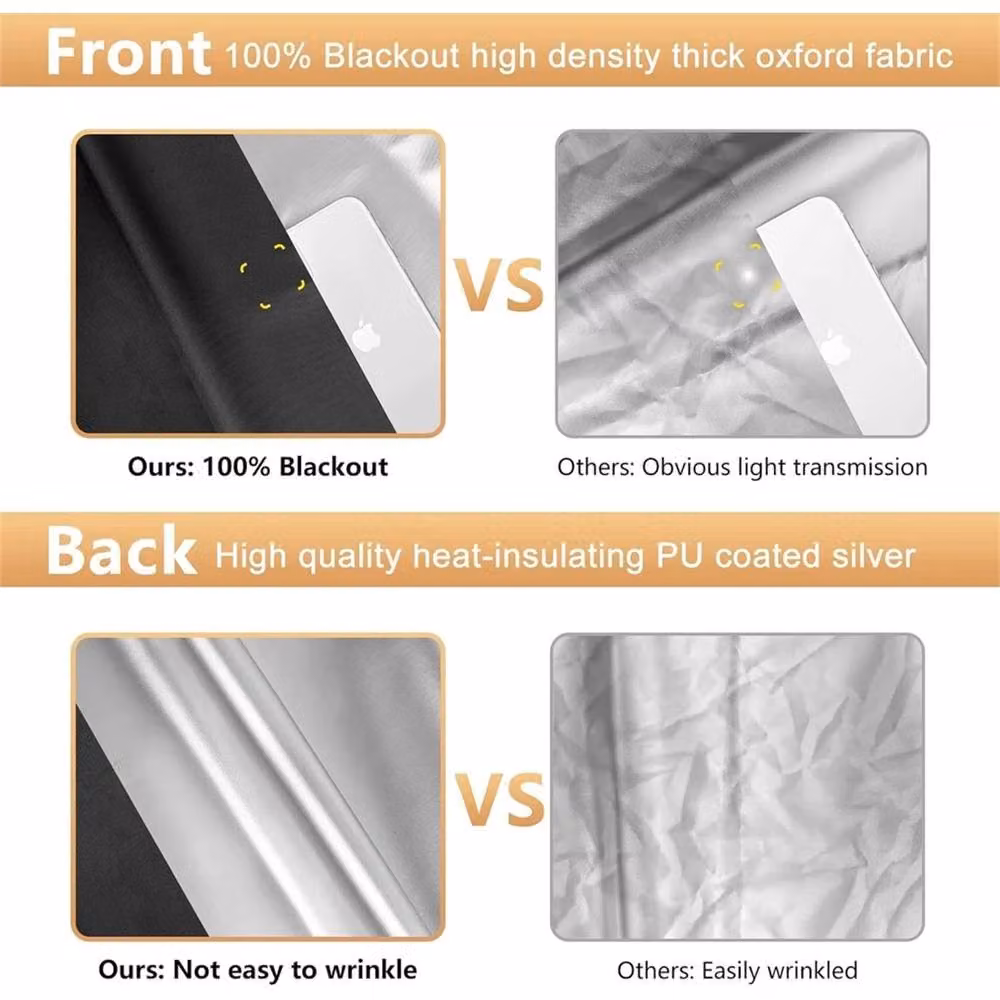 SPETLEK Stick On Temporary Blackout Blinds, Black, Width: 100 cm – 5