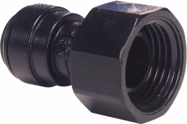 John Guest 12mm Female to 3/4 inch BSP Female Plastic Push Fit Adaptor in Black – 1