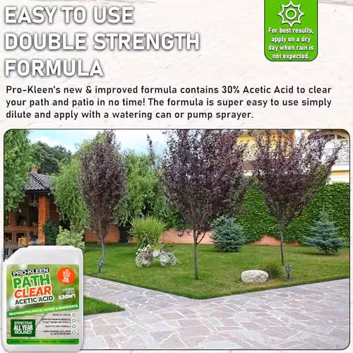 Pro-Kleen Path Cleaner Acetic Acid Concentrated 30% 5L and 10L Manual Pressure Sprayer Set – 4