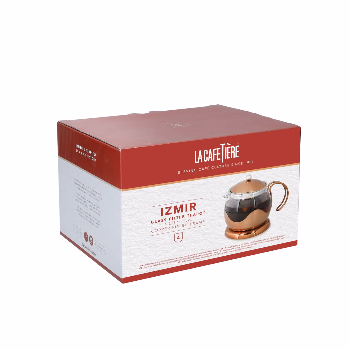 La Cafetiere Le Teapot Glass Loose Leaf Teapot with Infuser in Bronze/Copper – 3