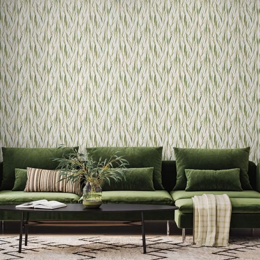 Hoopla Walls Eucalyptus Whisper Sage & Thyme Green Botanical Floral Wallpaper, 10m Roll – 2