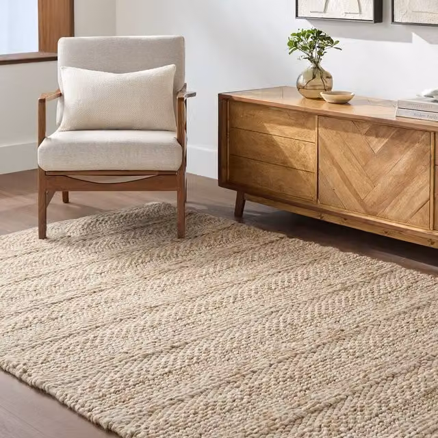 Livabliss Tahoe II Hand Woven Wool Global Living Rug in Beige and Brown, W: 185 cm, D: 275 cm