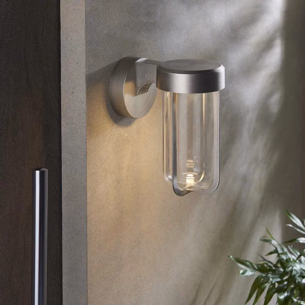 Netlighting BENEVENTO Contemporary Outdoor LED Glass Wall Lamp in Silver – 2