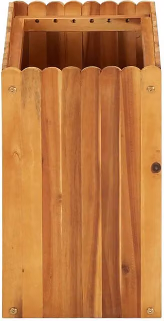 Berkfield Home Garden Raised Bed in Brown Solid Acacia Wood, W/D/H: 50 x 30 x 50 cm