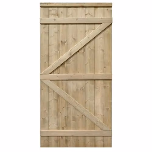 Rowlinson Brown Tongue and Groove Square Top Wooden Gate – 1