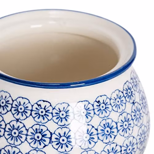 Nicola Spring Floral Patterned Porcelain Sugar Bowls with Loose Lids, Blue, Pack of 3 – 2