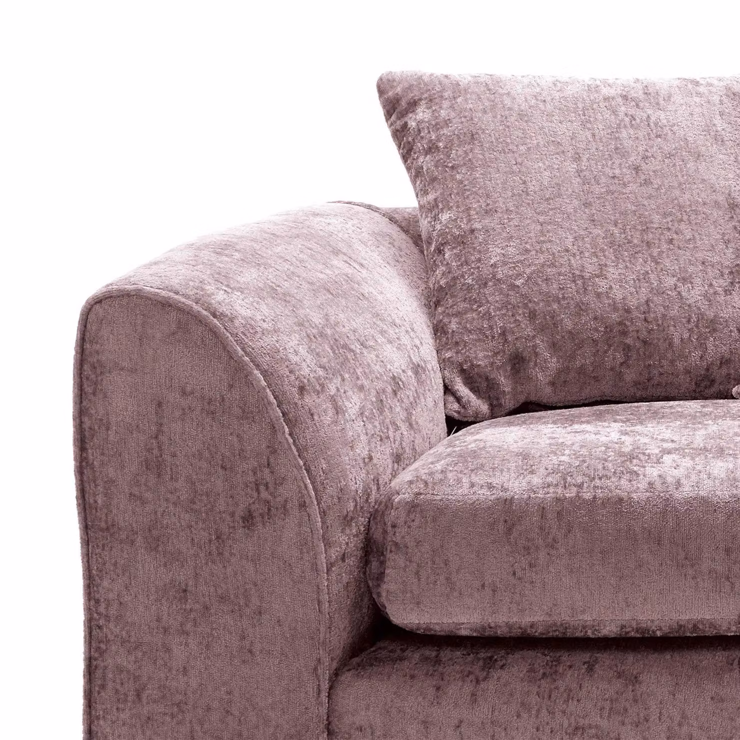 Abakus Direct Harriet 2 Seater Sofa in Pink Crushed Chenille Velvet – 3