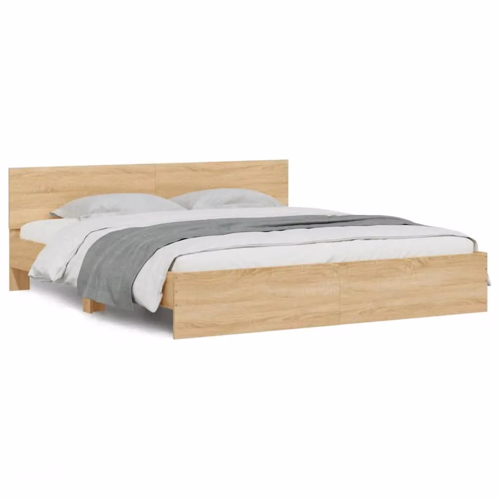 Berkfield Home Sonoma Oak Bed Frame with Drawers, Brown, W: 160 cm, D: 200 cm – 2