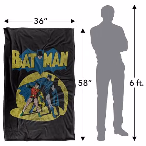 Warner Bros. Batman Vintage Cover Silky Touch Super Soft Fleece Throw Blanket, Multicolour, W: 91.44 cm x L: 147 cm – 4