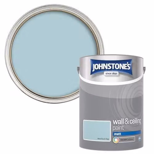 Johnstone's Matt Water Based Wall and Ceiling Emulsion Paint, Blue, 5L – 1
