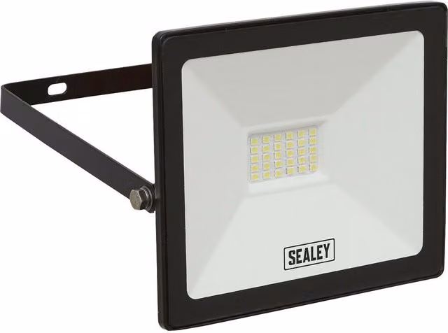 Loops Extra Slim 20W SMD LED Floodlight with Wall Bracket, 1700 Lumens, IP65 Rated, Black – 1