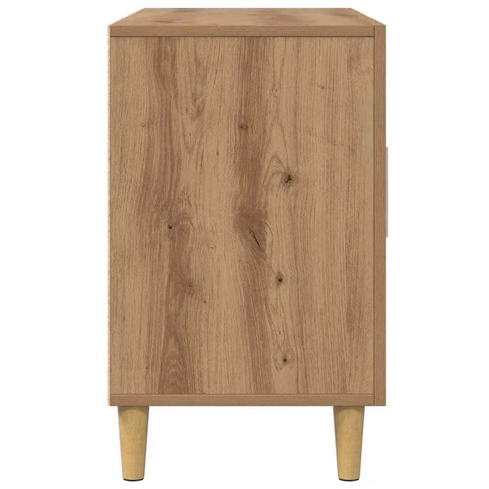 Berkfield Home Artisan Oak Sideboard in Brown, W/D/H: 100 x 36 x 60 cm – 4