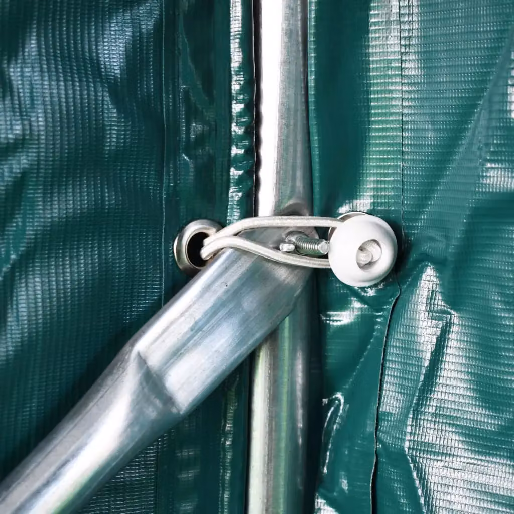 Berkfield Home Green PVC Curved Garage Tent – 4