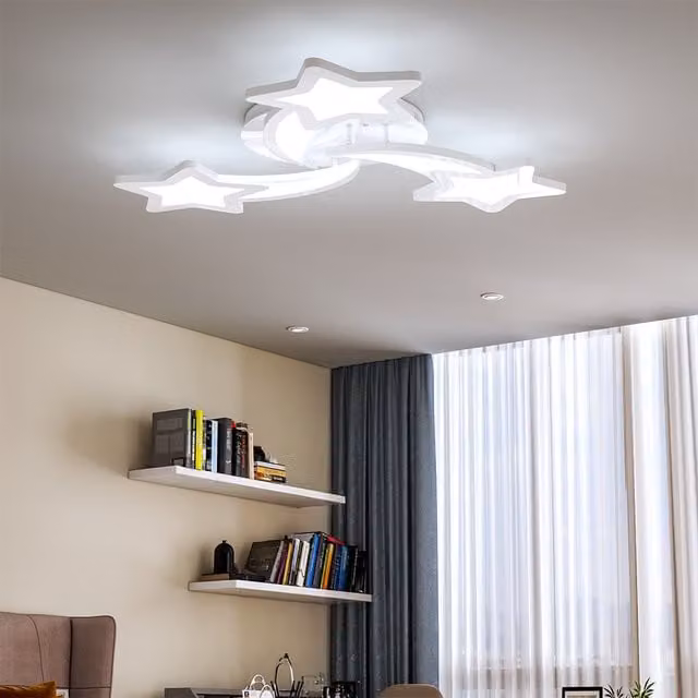 Livingandhome Star Like 36W LED Ceiling Light in White
