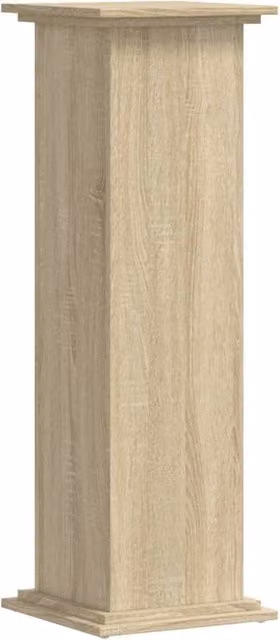Berkfield Home Sonoma Oak Plant Stand in Light Brown, W/D/H: 33 x 33 x 100 cm