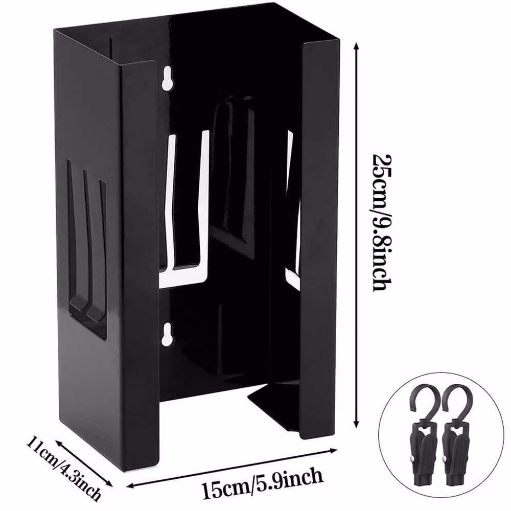 Nordara Magnetic Metal Holder for Disposable Gloves and Wipes in Black – 2