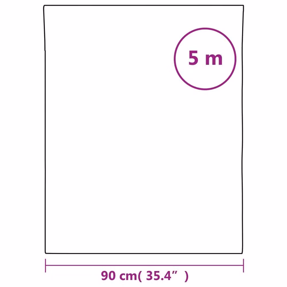 Berkfield Home Static Frosted Black Soft Window Film, PVC, W: 90 cm, L: 500 cm – 5