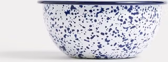 M&S Blue Ceramic Small Round Mixing Bowl, 16 cm