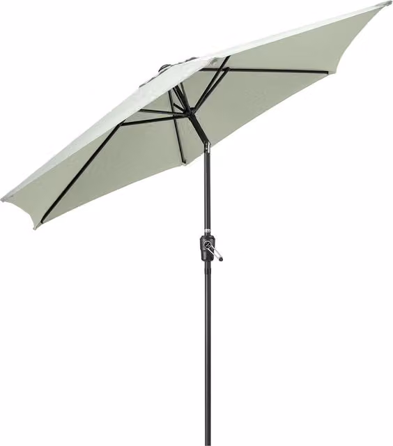 Christow Tilting Garden Parasol Umbrella in Green with Aluminium Frame and UPF 30 Protection, Diameter: 270 cm