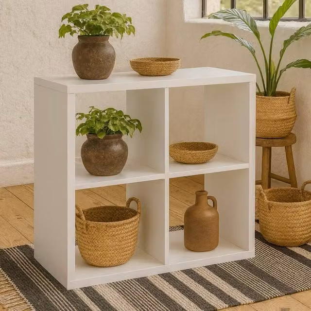 Wyld Haus Driftstone 4 Cube Storage Unit in Matt White