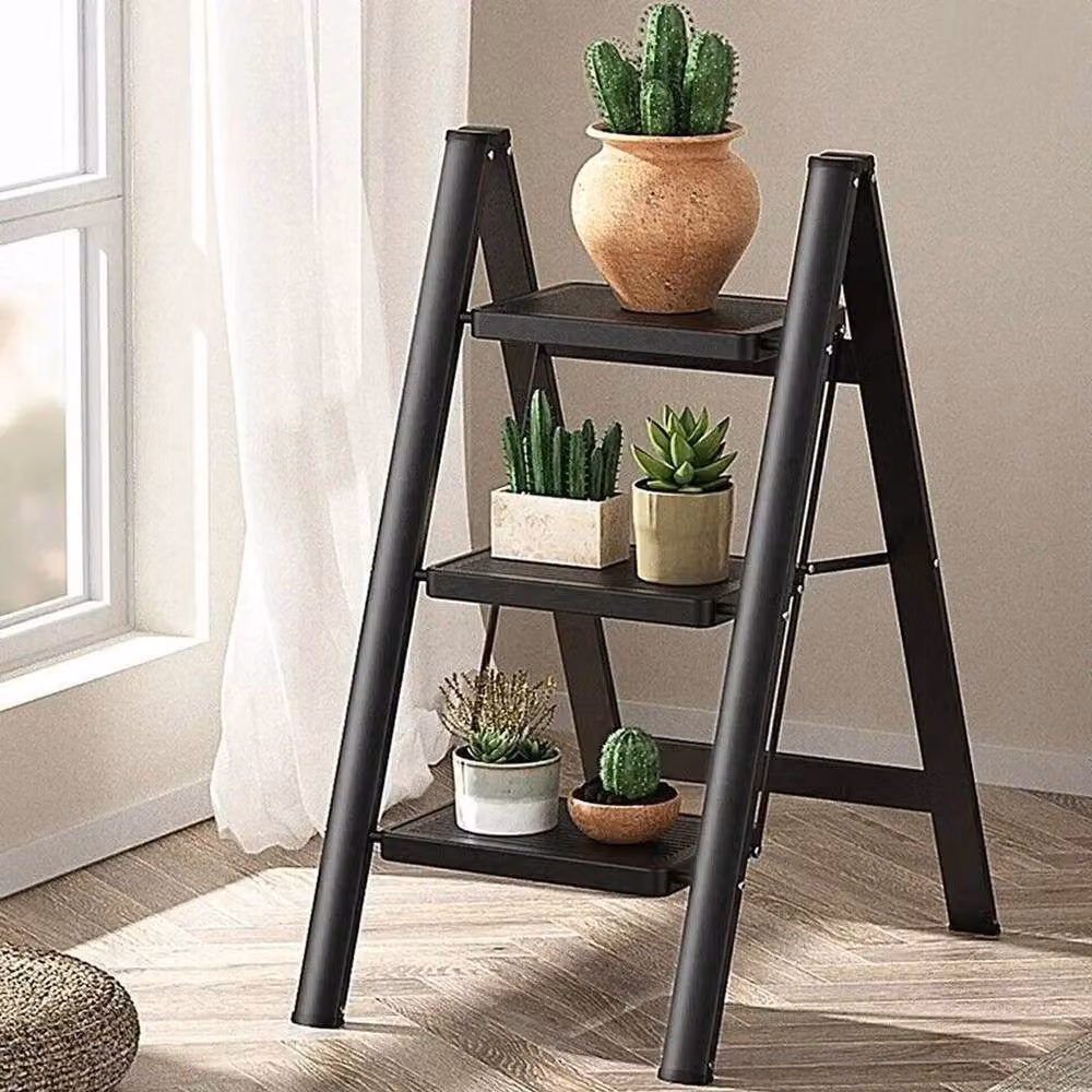 PAWNORA Heavy Duty 3 Step Folding Aluminium Ladder in Grey – 6