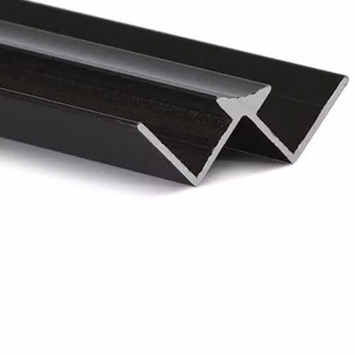 Guardian Matt Black Aluminium Internal Corner Cladding for 10mm Bathroom, Shower, Kitchen or Ceiling Panels, Length: 2400mm