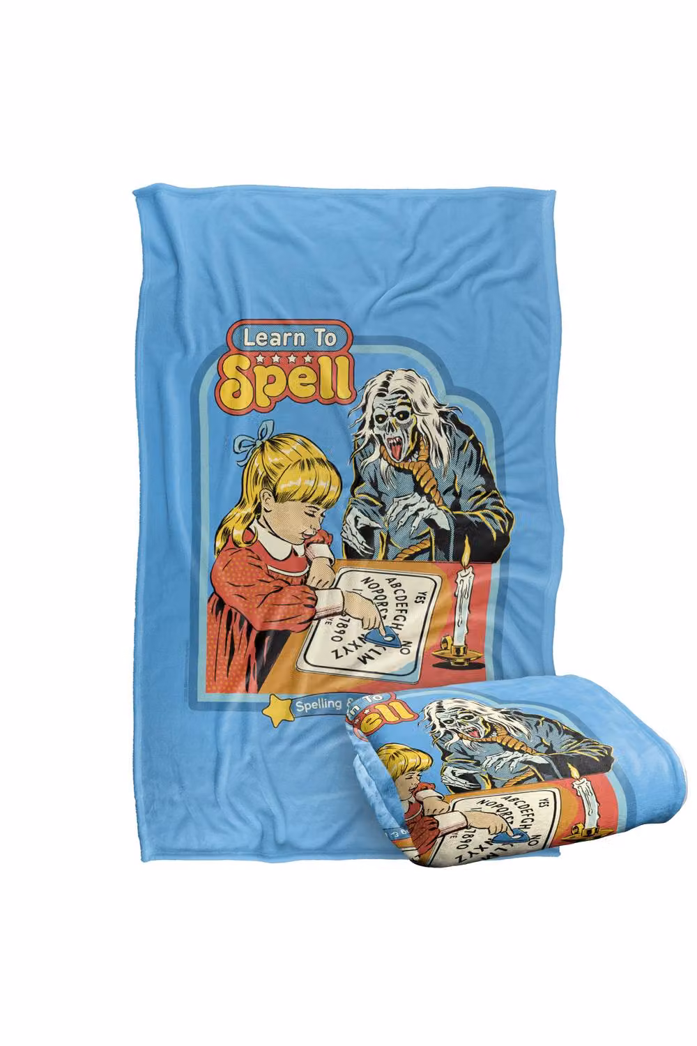 Steven Rhodes Learn To Spell Super Soft Fleece Throw Blanket, Multicolour, W/D/H: 91 x 147 cm – 2