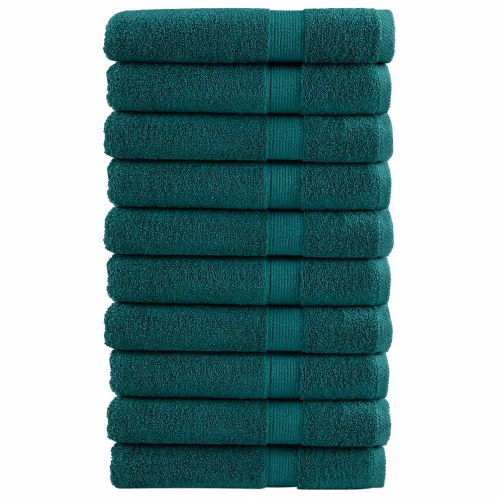 Berkfield Home SOLUND Premium Cotton Terry Sauna Towels, Green, 10 Pack, W: 80 cm, L: 200 cm, 600 gsm – 2