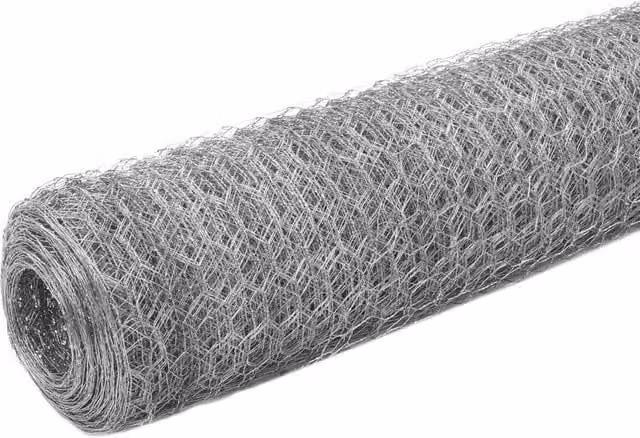 Berkfield Home Galvanised Steel Chicken Wire Fence, Silver, 25 x 1.5 m