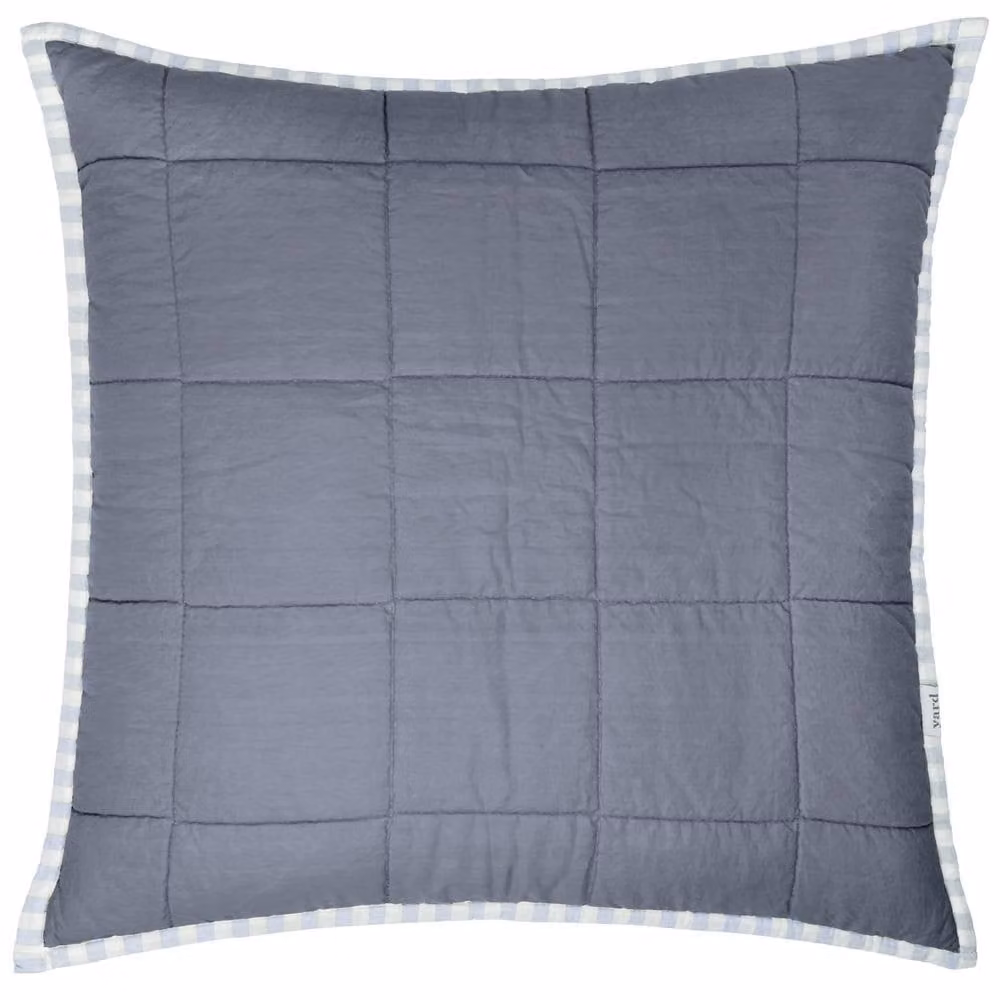 Yard Hebden Striped Square Cotton Cushion in Blue, W/D/H: 55 x 55 x 55 cm – 2